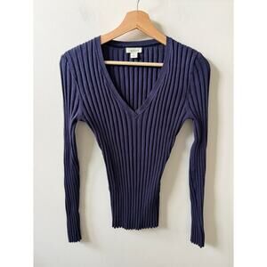 Sundance ribbed cotton knit sweater women's size S